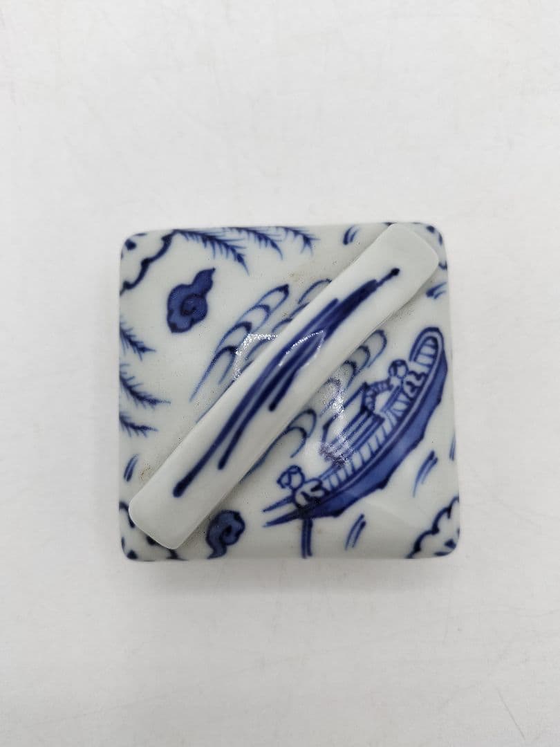 c786 【新品・未使用】香合 隅田川 林淡幽 木箱 茶道具