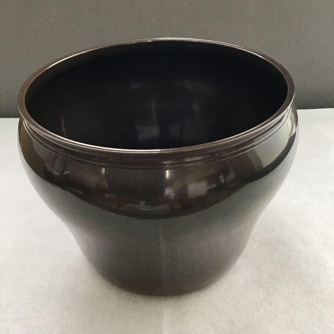 茶道具　唐銅棒先建水　不俊斎好　十三代　金谷 造　葆光斎書付　栞　共箱　S8KS