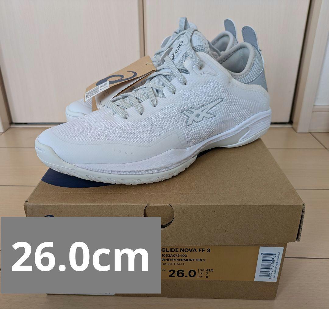 asics GLIDE NOVA FF 3 26.0cm ホワイト/グレー