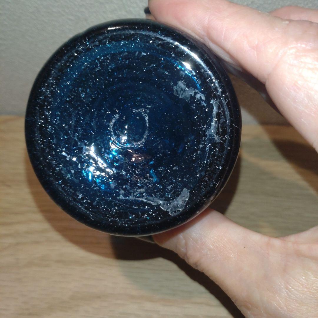 希少・秀逸品!! 小谷ブルー・銅巻き瓶　小谷眞三作品（倉敷ガラス）