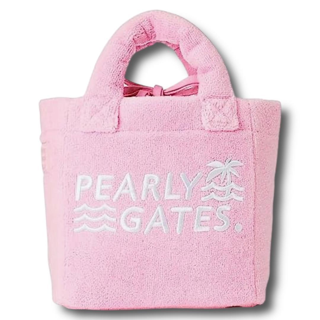 定価2.4万 パーリーゲイツ カートバッグ パイル ロゴ刺繍 トート 090