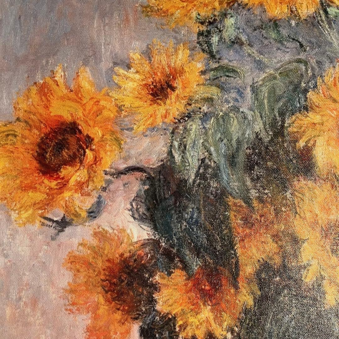 キャンバス プリントアート クロード・モネ ひまわり 額付き 絵画 インテリア