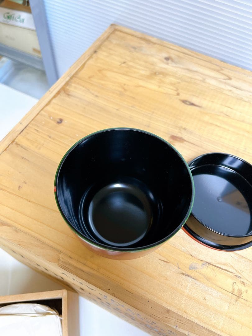 漆塗り 山中漆器 信玄弁当箱 6客セット 新品未使用 長期保管品