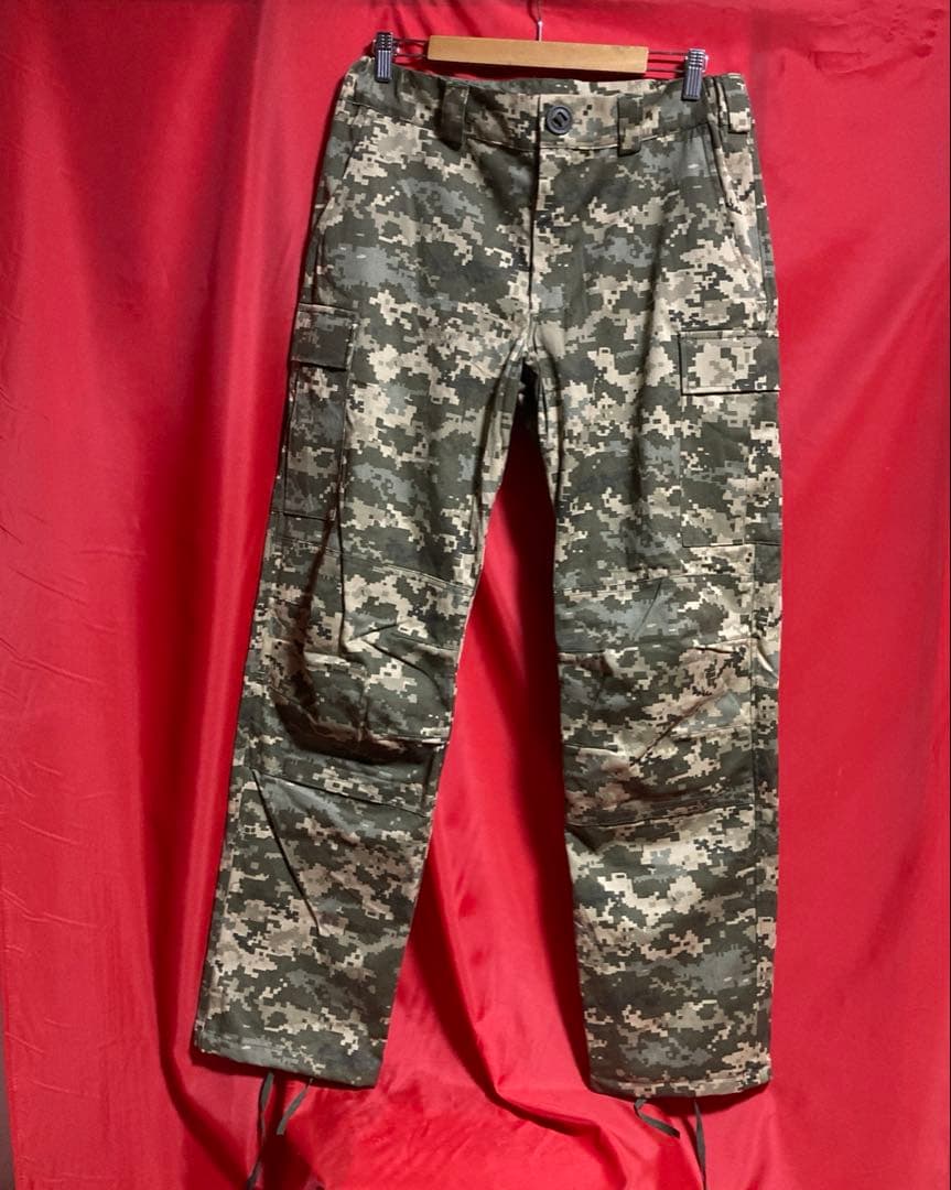 軍MM-14デジタル迷彩戦闘服上下セット国旗章付 XL 実物新同品