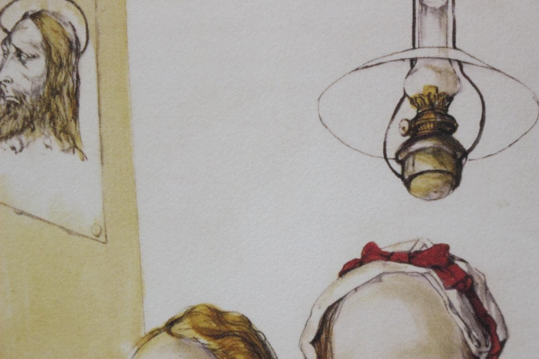 藤田嗣治 エスタンプリトグラフ「三人の少女」 179/250