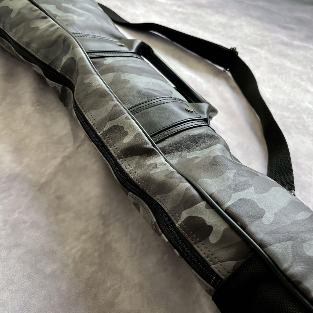 バーニーズニューヨーク　ゴルフバッグ　キャディバッグ　カモフラ　ナイロン　レザー