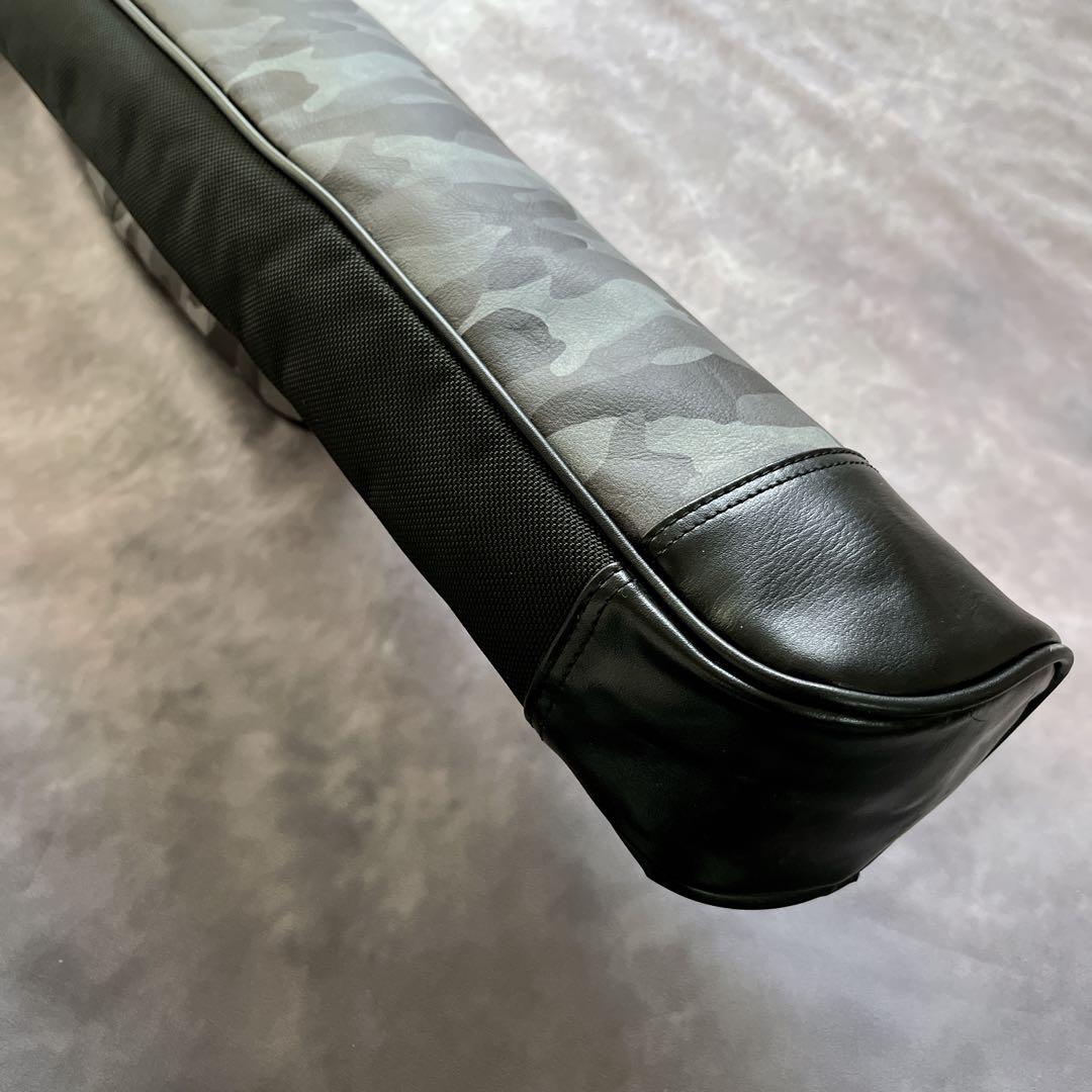 バーニーズニューヨーク　ゴルフバッグ　キャディバッグ　カモフラ　ナイロン　レザー