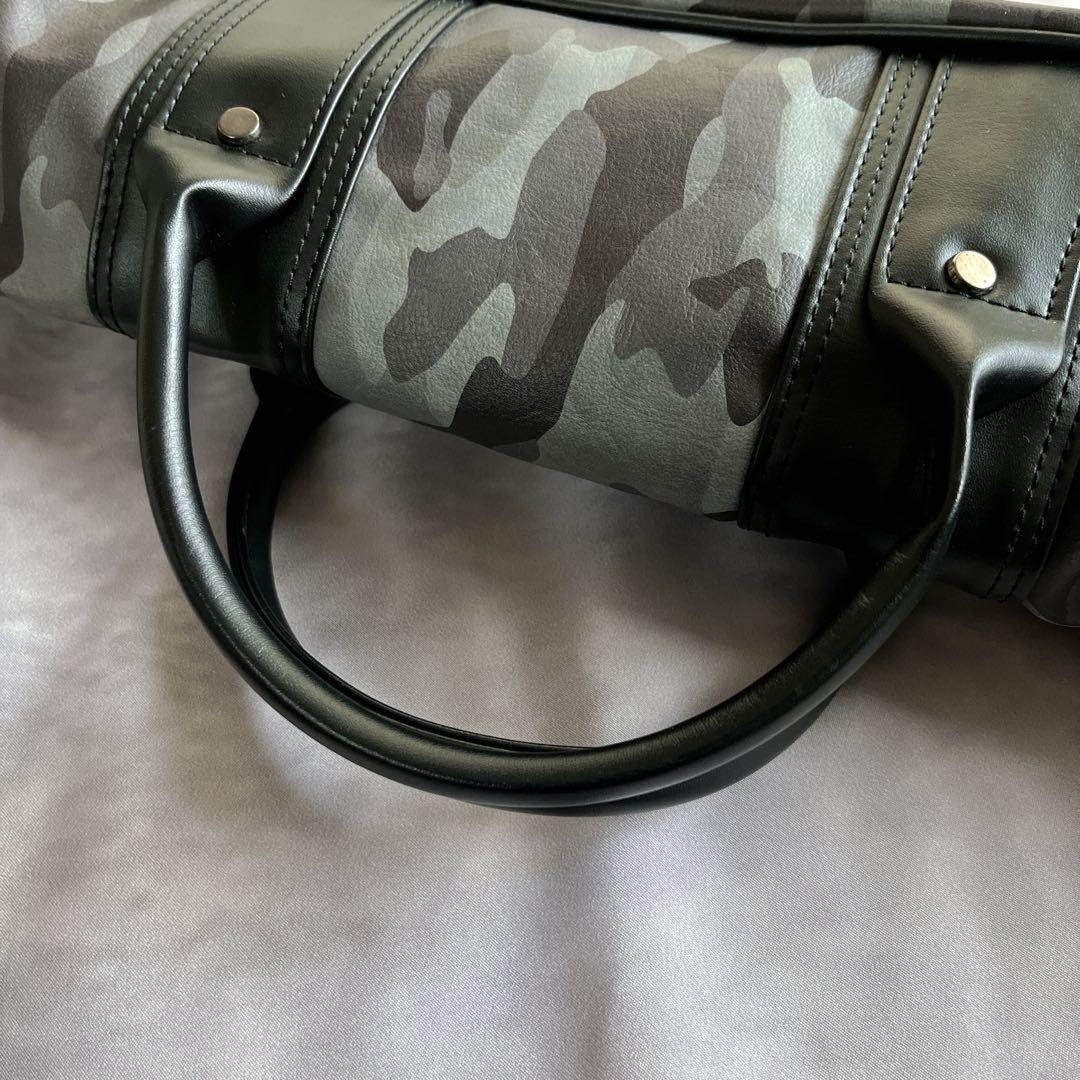 バーニーズニューヨーク　ゴルフバッグ　キャディバッグ　カモフラ　ナイロン　レザー