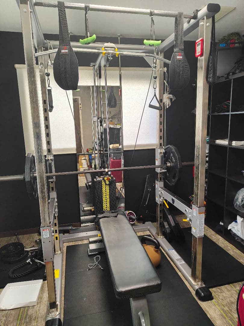 タフスタッフ　cpr-265 バーベルラックとベンチセット　プレートもあり！