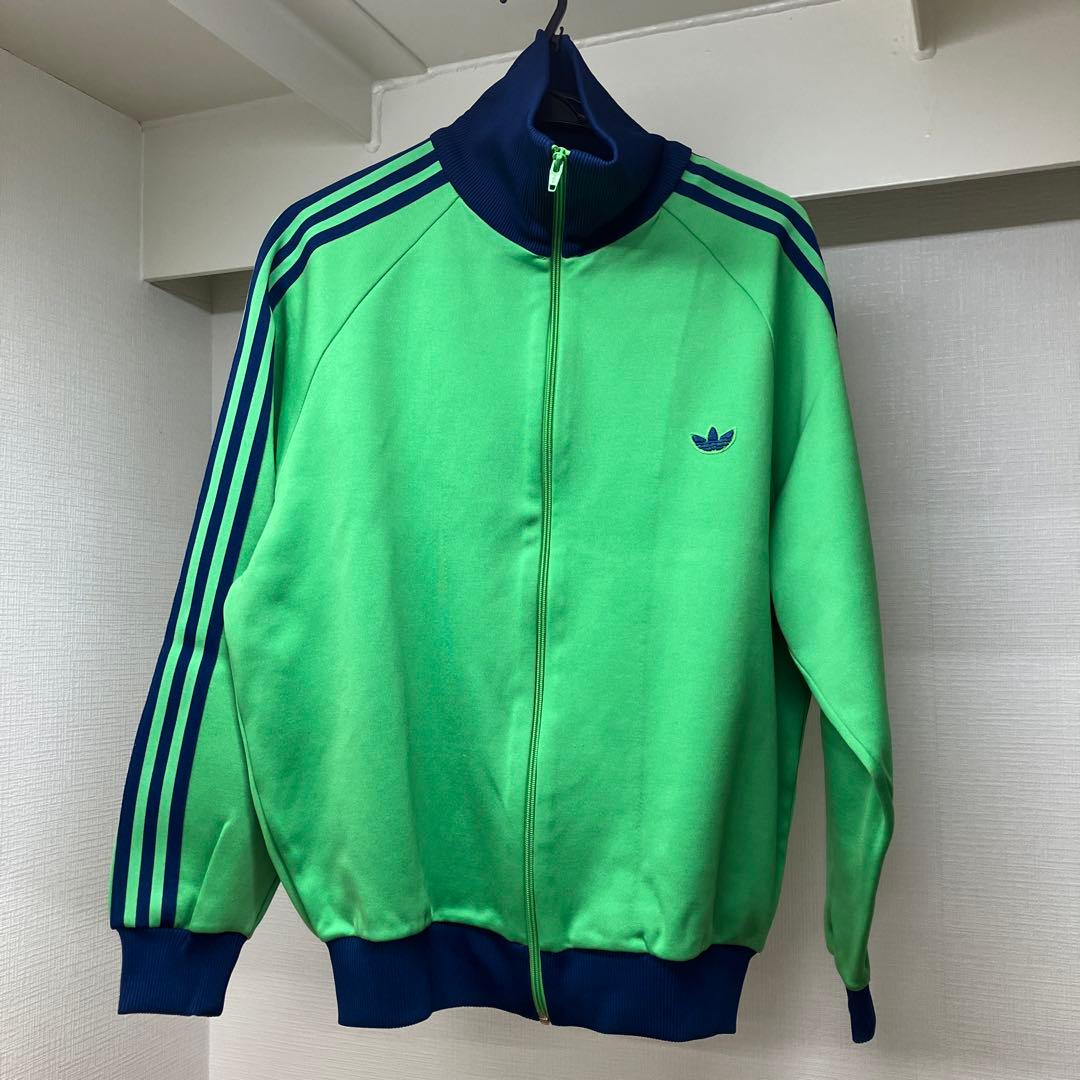 ⑱adidas トラックジャケット 5号70s 80s デサント製 グリーン