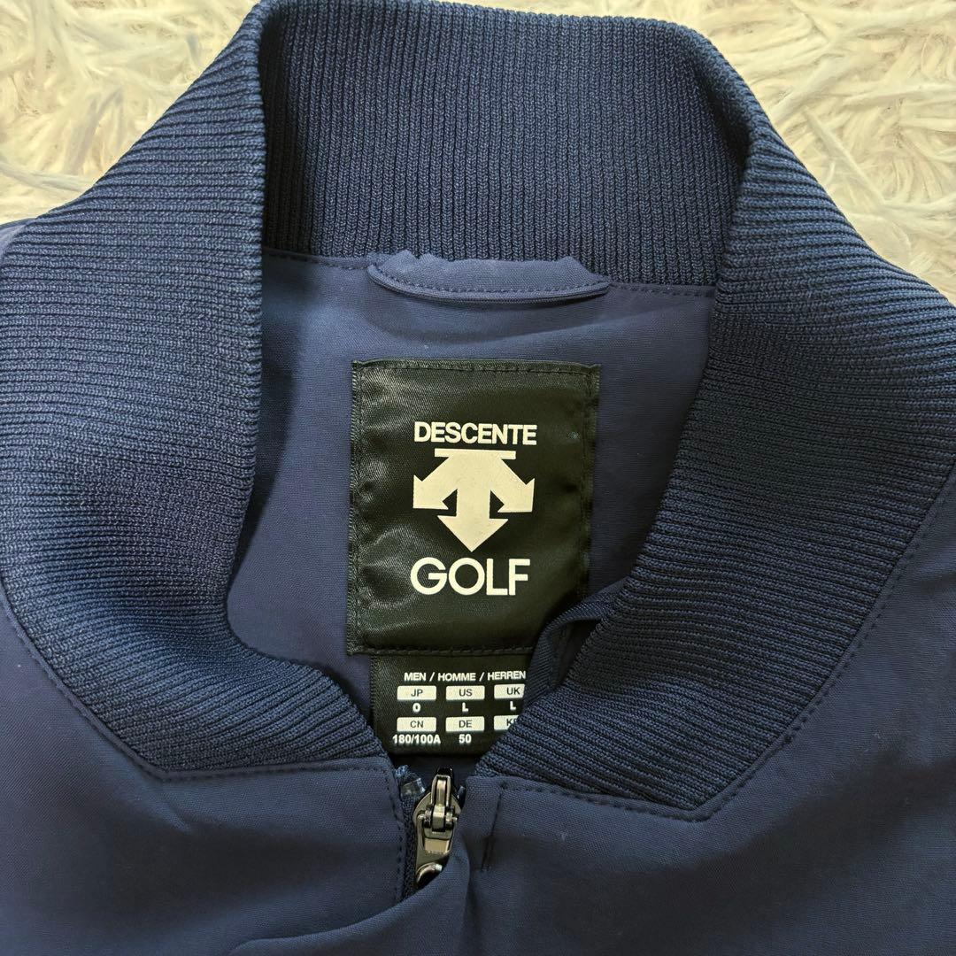 デサントゴルフ ブルゾン ma1 ストレッチ ネイビー ジップ ナイロン