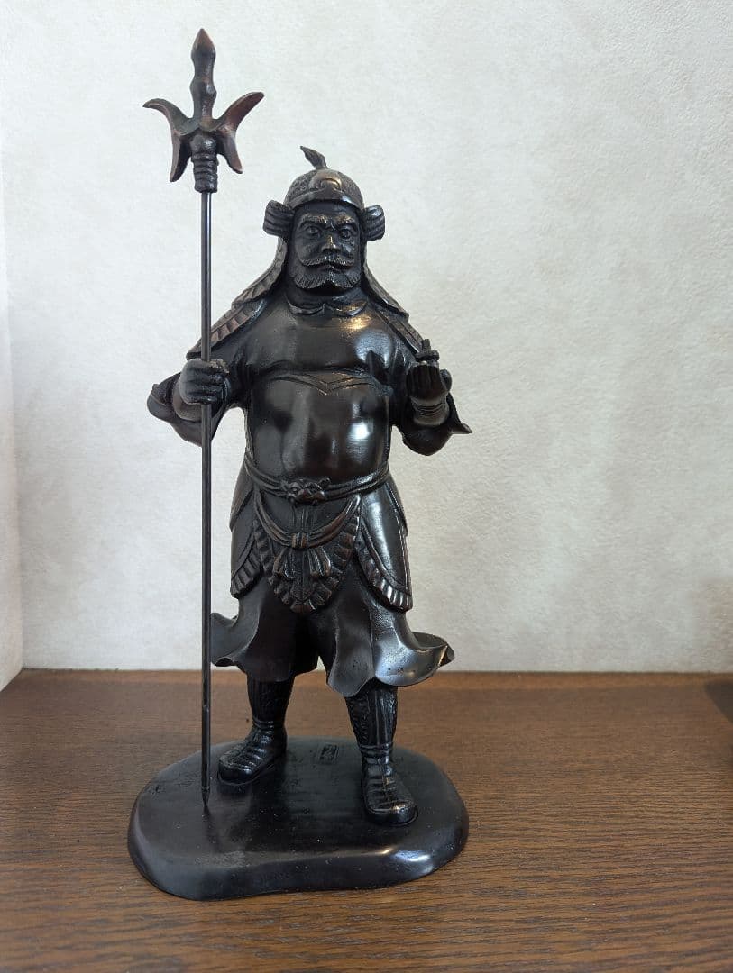 毘沙門天像 お値下げしました! 美品 銅像 金運開運商売繁盛健康長寿高さ30cm