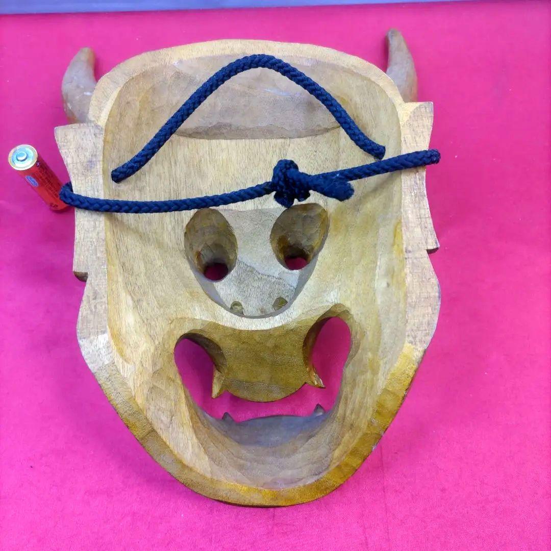 般若　お面　木製　鬼面　魔除け　縁起物　能面　神楽面　③