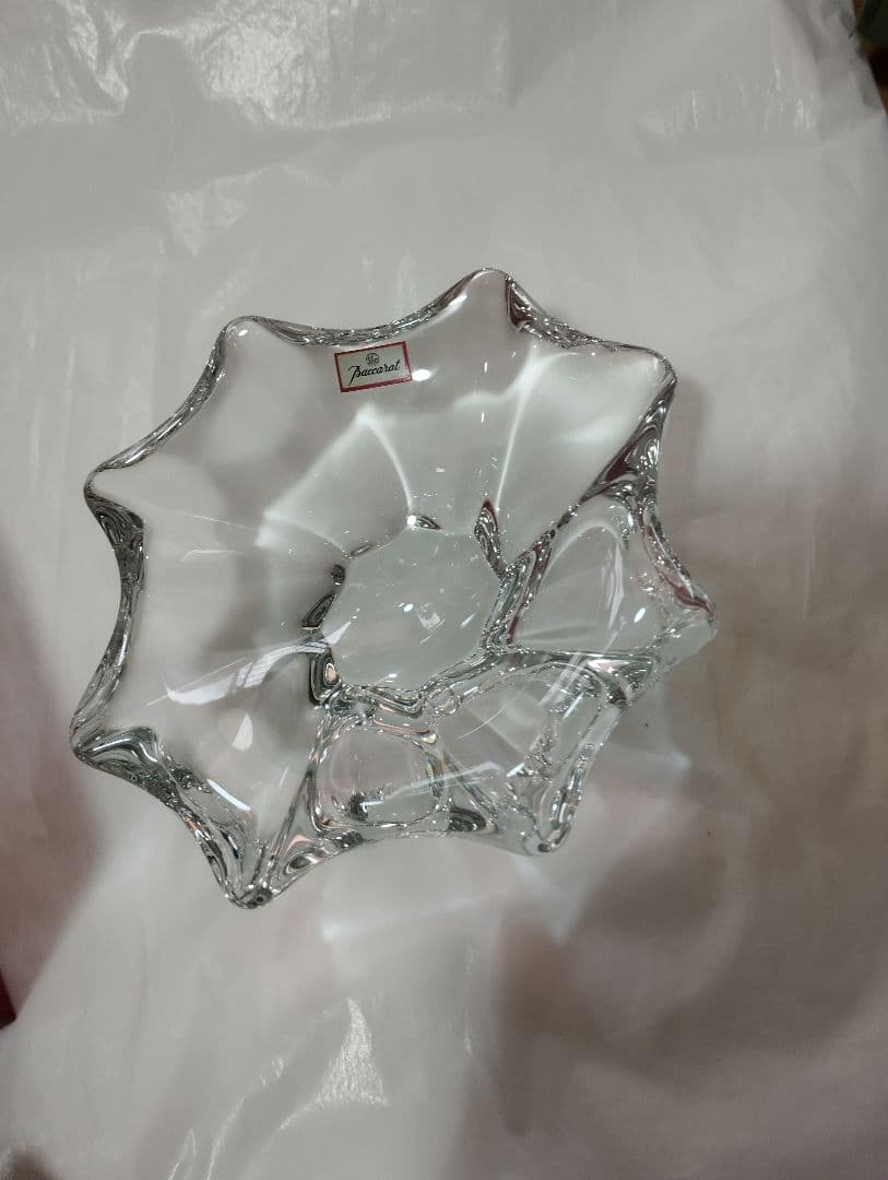 古い　Baccarat クリスタル　灰皿