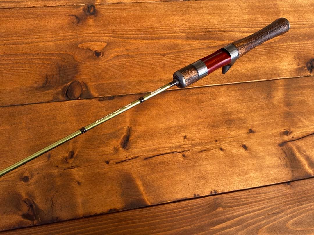 トラウトロッド　ベイトロッド　4ft7inch 渓流釣り　岩魚　ウッドグリップ