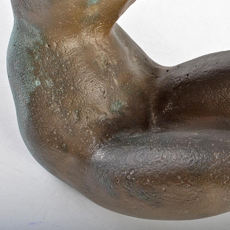 彫刻家　安藤菊男作　ブロンズ像　裸婦像　女性像　重さ約3.7kg　M　R5865