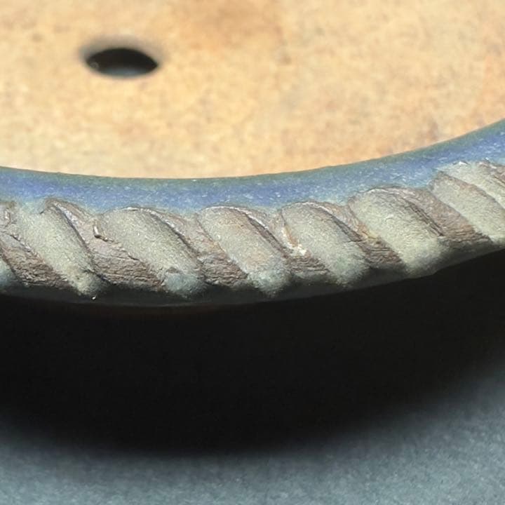 林沐雨作　小品盆栽鉢　ミニ盆栽　丸鉢