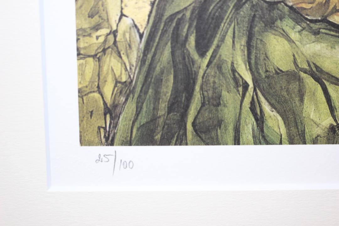 藤田嗣治 エスタンプリトグラフ「マドンナ」 25/100