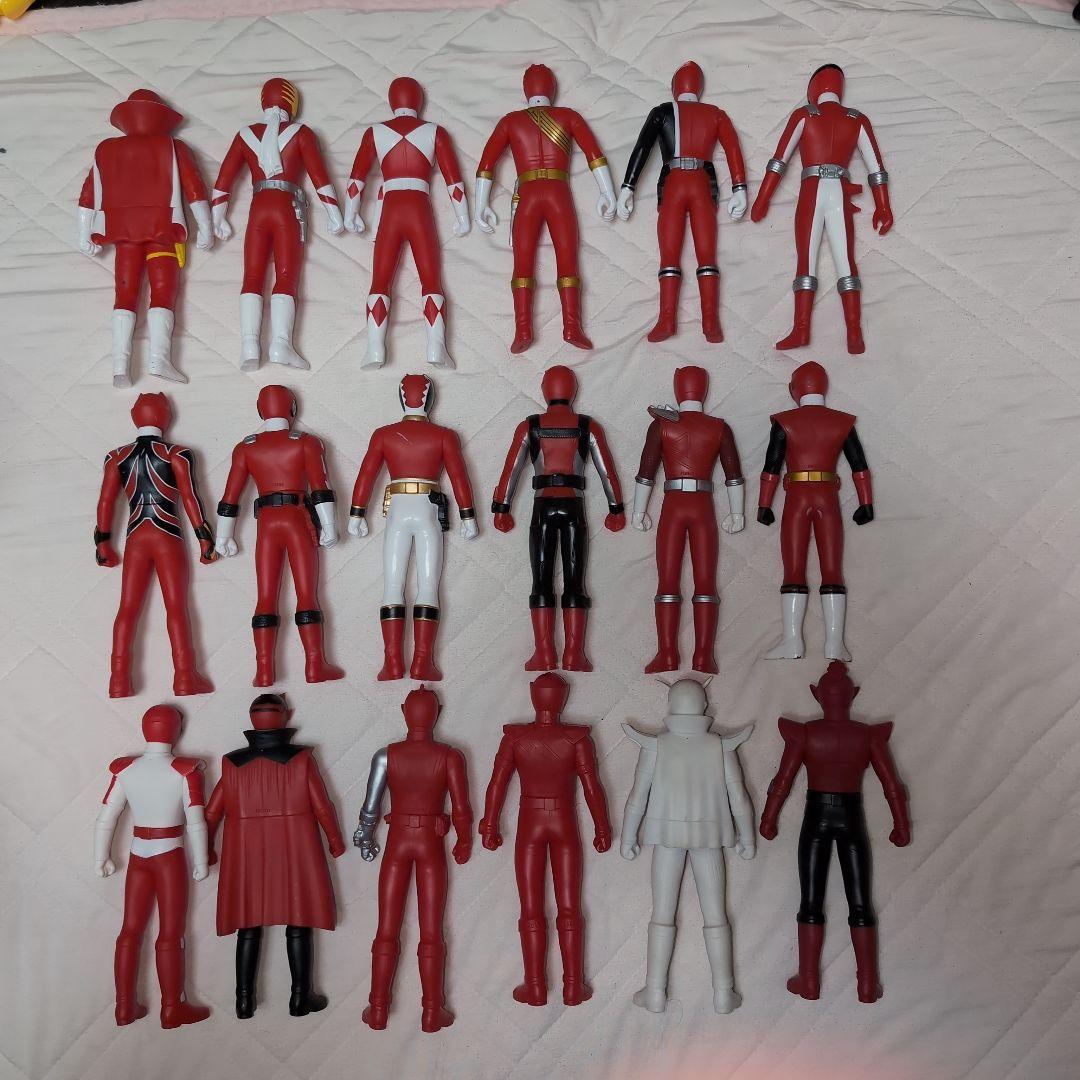 戦隊ヒーローソフビ◆レッド18体セット