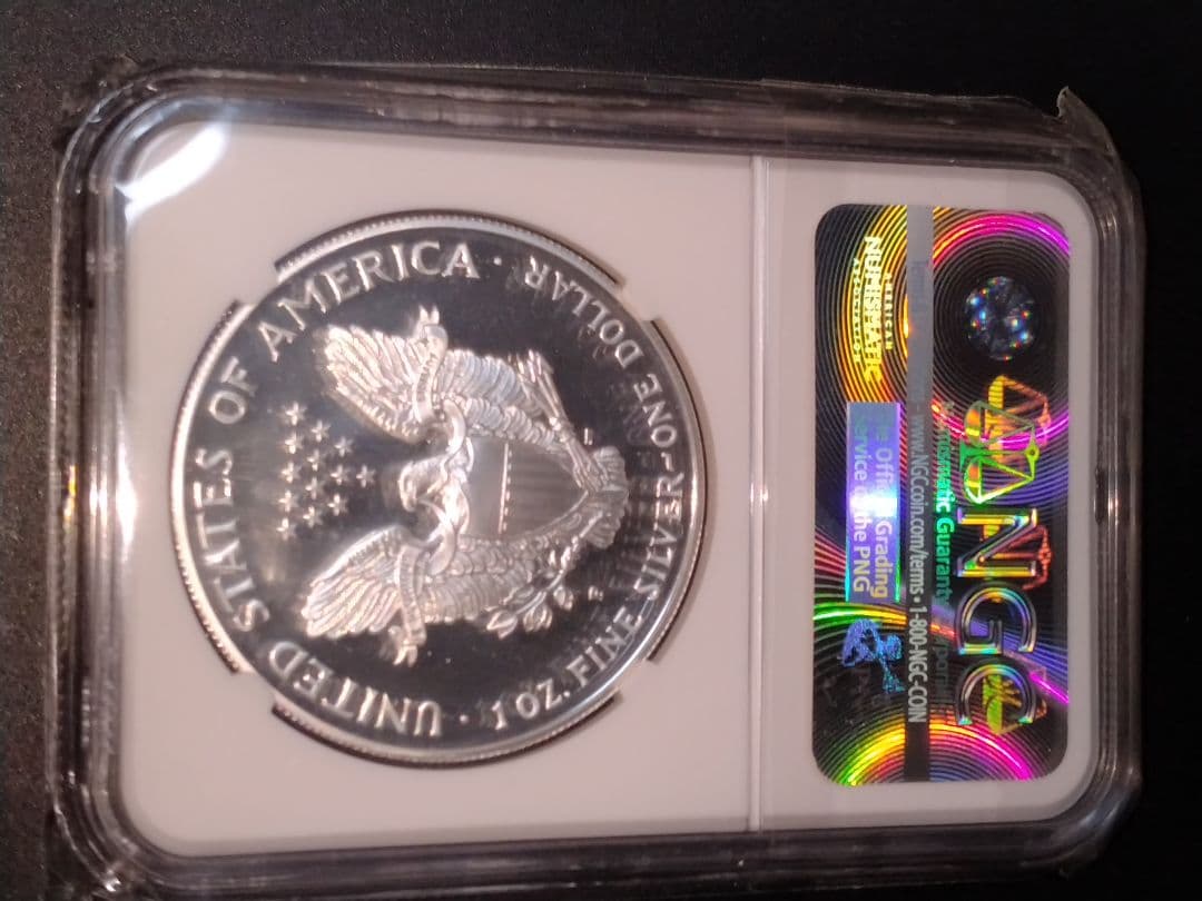 1998年イーグル銀貨 PF 69　プルーフ　NGC アメリカ　純銀
