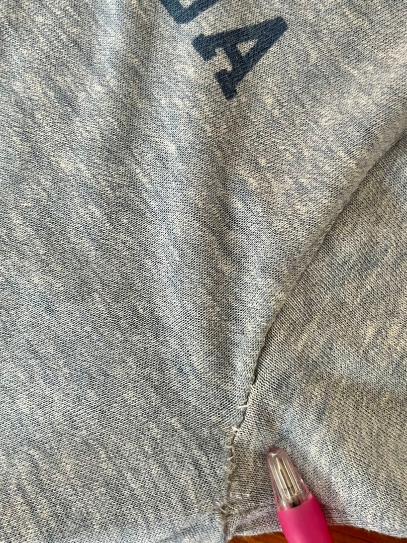 80's チャンピオン USCGA 染み込プリント 水色霜降り Teeシャツ実物