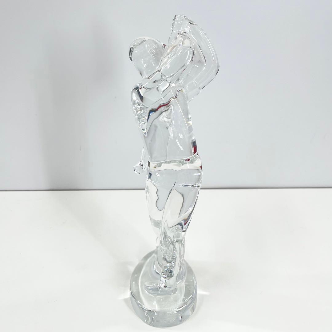 美品 Bacarat バカラ フィギュリン ゴルファースィングショット オブジェ