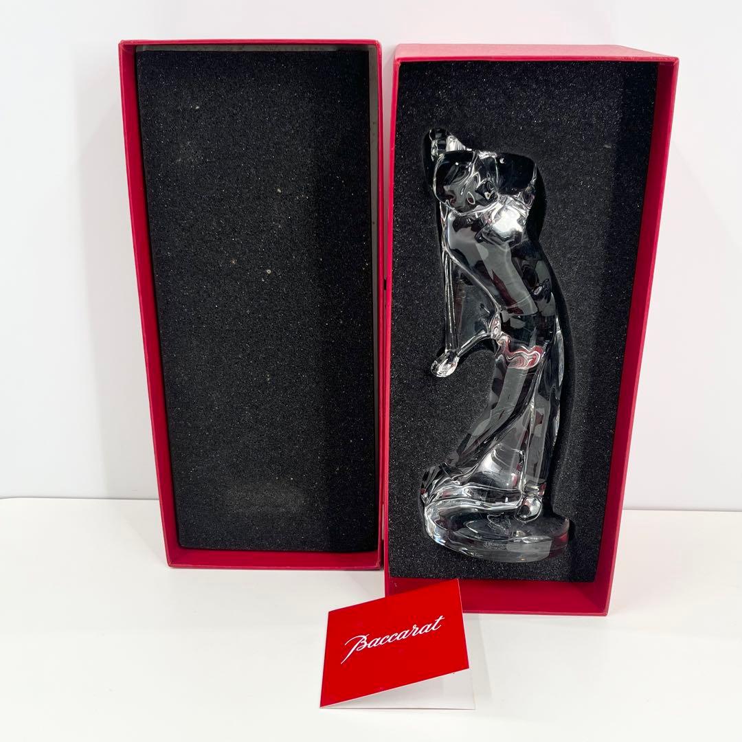 美品 Bacarat バカラ フィギュリン ゴルファースィングショット オブジェ