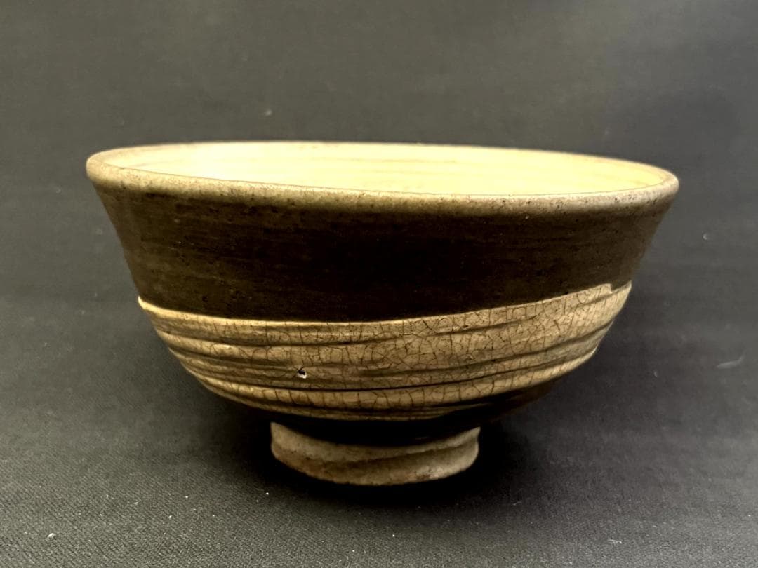 茶碗■古刷毛目 三島模様 江戸期 京焼三島手 古美術 時代物 骨董品■