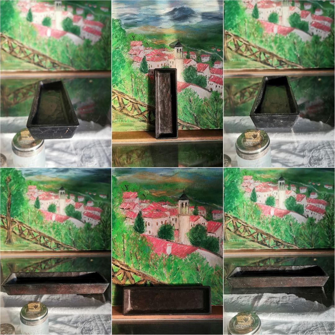 三谷龍二 黒漆 端正な細長深皿 角皿 木彫り漆塗り 美しいノミの目跡 作家物