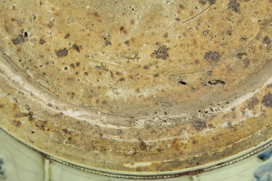 中国美術 纏枝蓮花貼 装飾 壷 高32cm(ZE729)