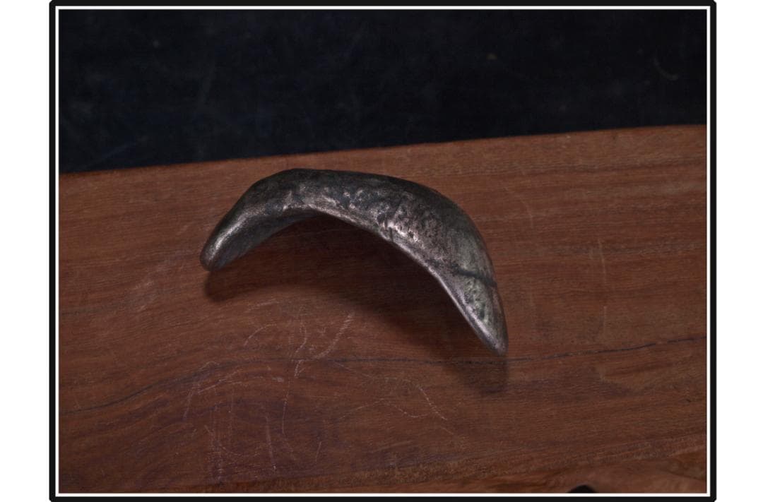 骨董市仕入れ品　中国清時代の銀錠　金元宝　激安骨董品 DE1102D4- 4