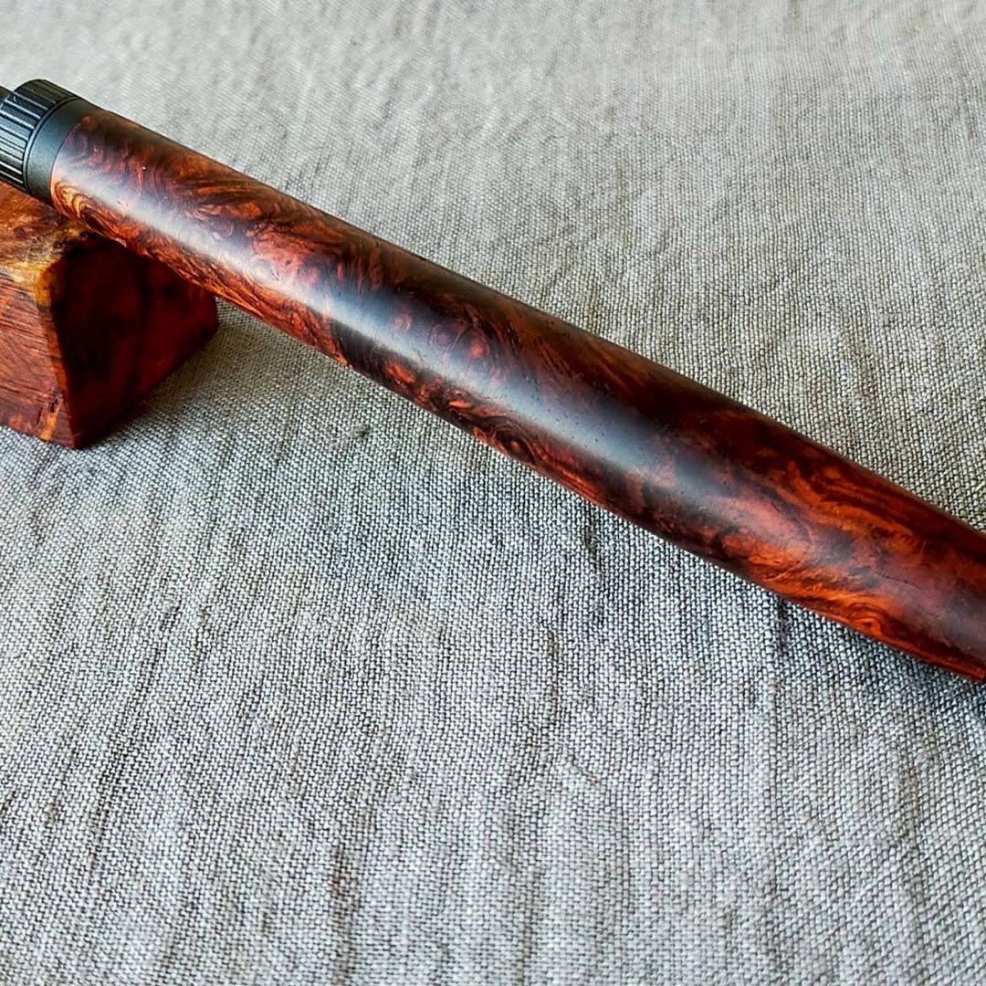 特上　ローズウッド瘤　ハンドメイド　木軸シャープペン　0.5mm　ブラック