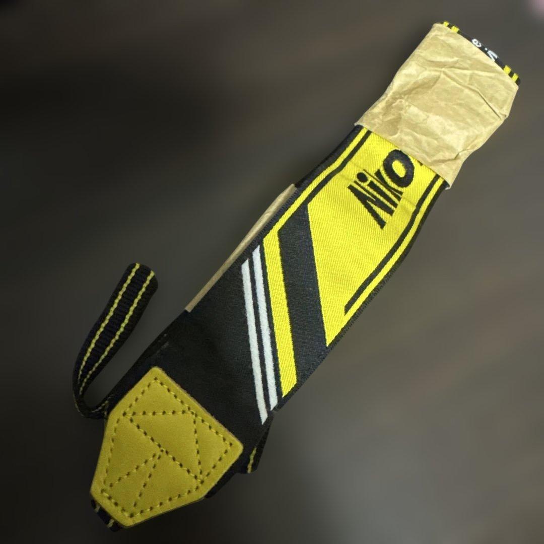 Nikon カメラストラップ 黒/黄色 プロストラップ