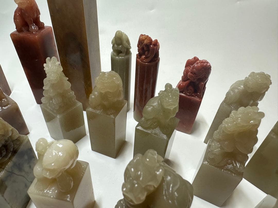 年末感謝祭　篆刻　印材　印石　まとめ　書道　落款　遊印　45点③