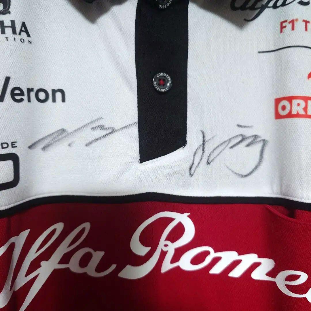 【希少】F1 Alfa Romeo 周冠宇 サイン入りポロシャツ