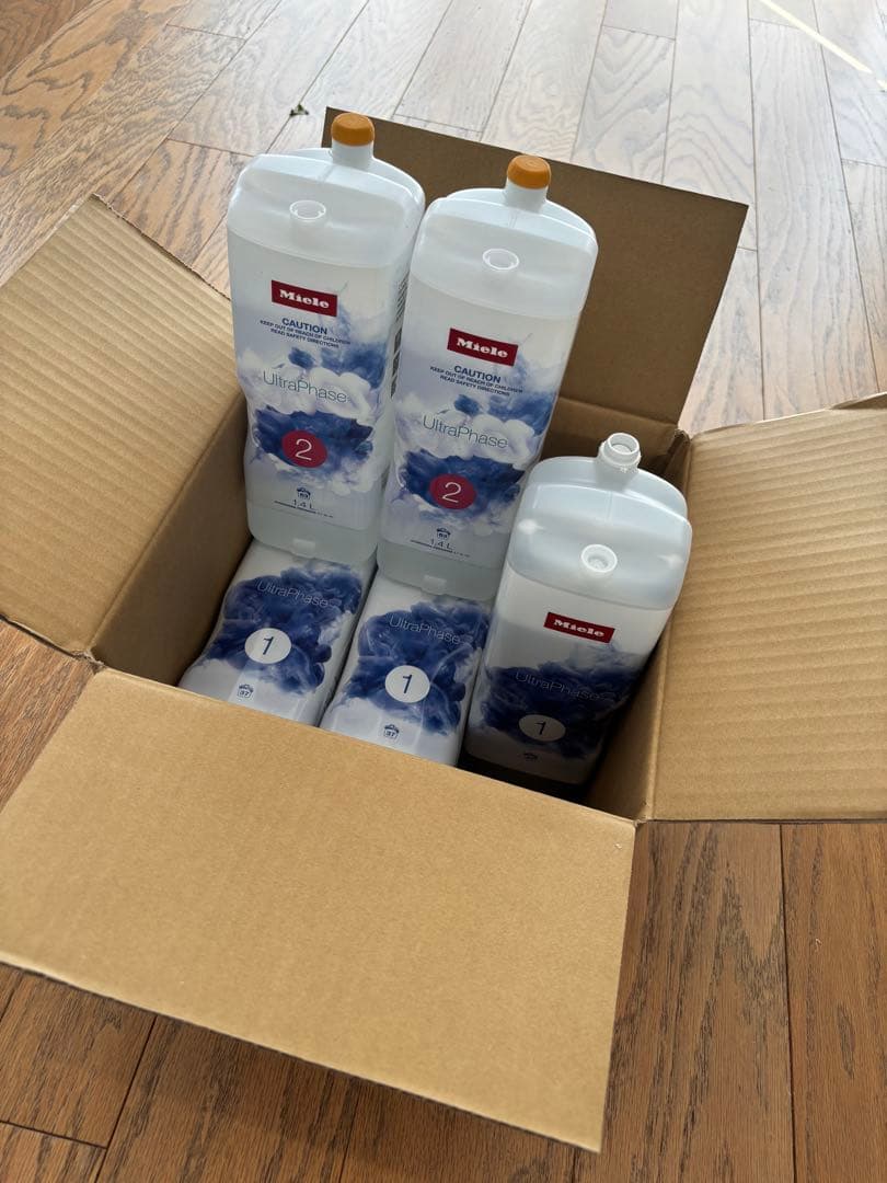 【ミーレ洗濯機】カートリッジ式洗剤｜５本セット｜ウルトラフェーズ１&２