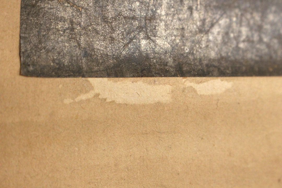 No4594 掛軸　模写　楠木正成　二行書　銀地大短冊　紙本　合箱　送料無料