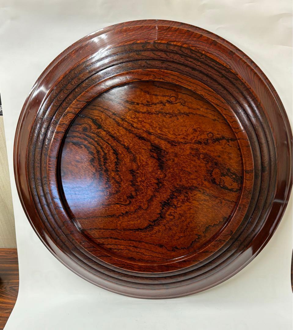 山中木製漆器　尺3飾り盆