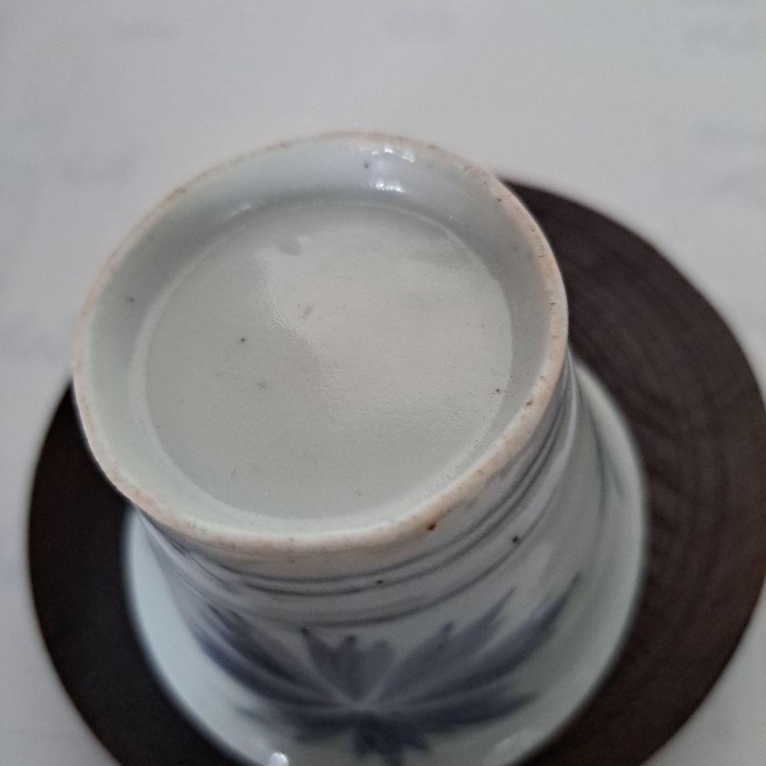 江戸初期　極上　呉須　蕎麦猪口　超珍品　享保のカエデ文 1730年
