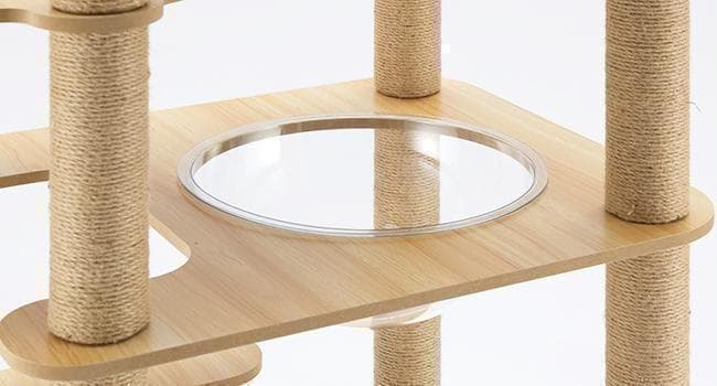 アウトレット1 キャットタワー 木製 宇宙船　展望台　多頭飼い 大型 178cm