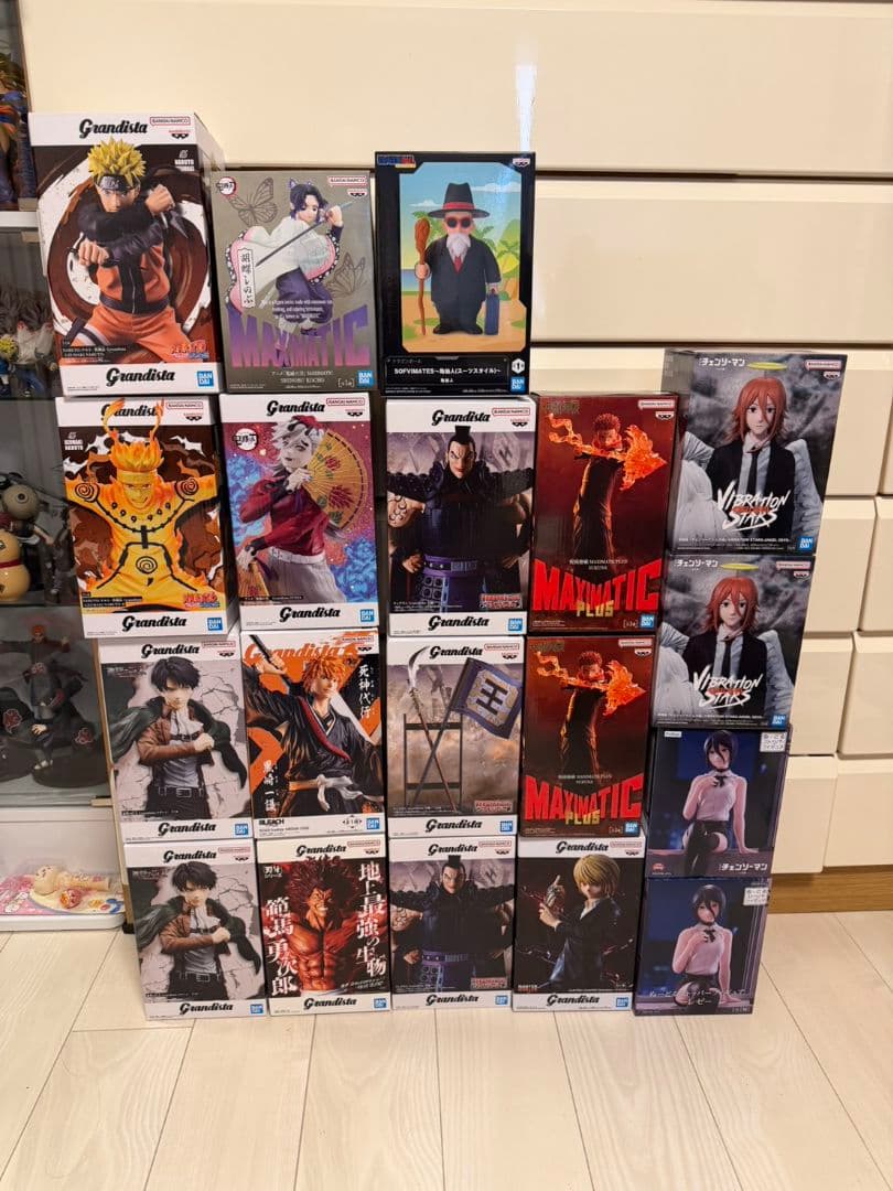 チェンソーマン&ナルト&キングダム&鬼滅等 プライズフィギュア19体まとめ売り