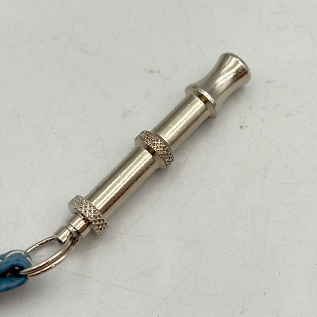 エルメス シフレ ホイッスル シルバー ブルー レザー 0724-S6543h