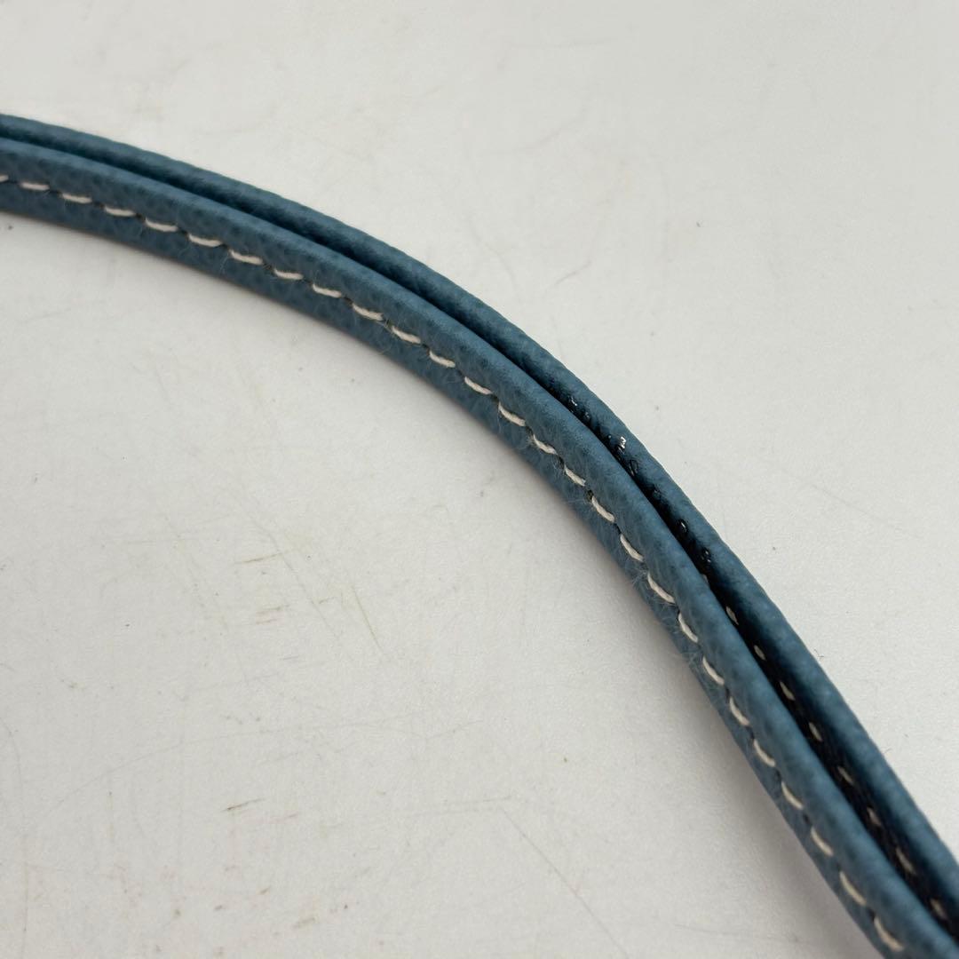 エルメス シフレ ホイッスル シルバー ブルー レザー 0724-S6543h