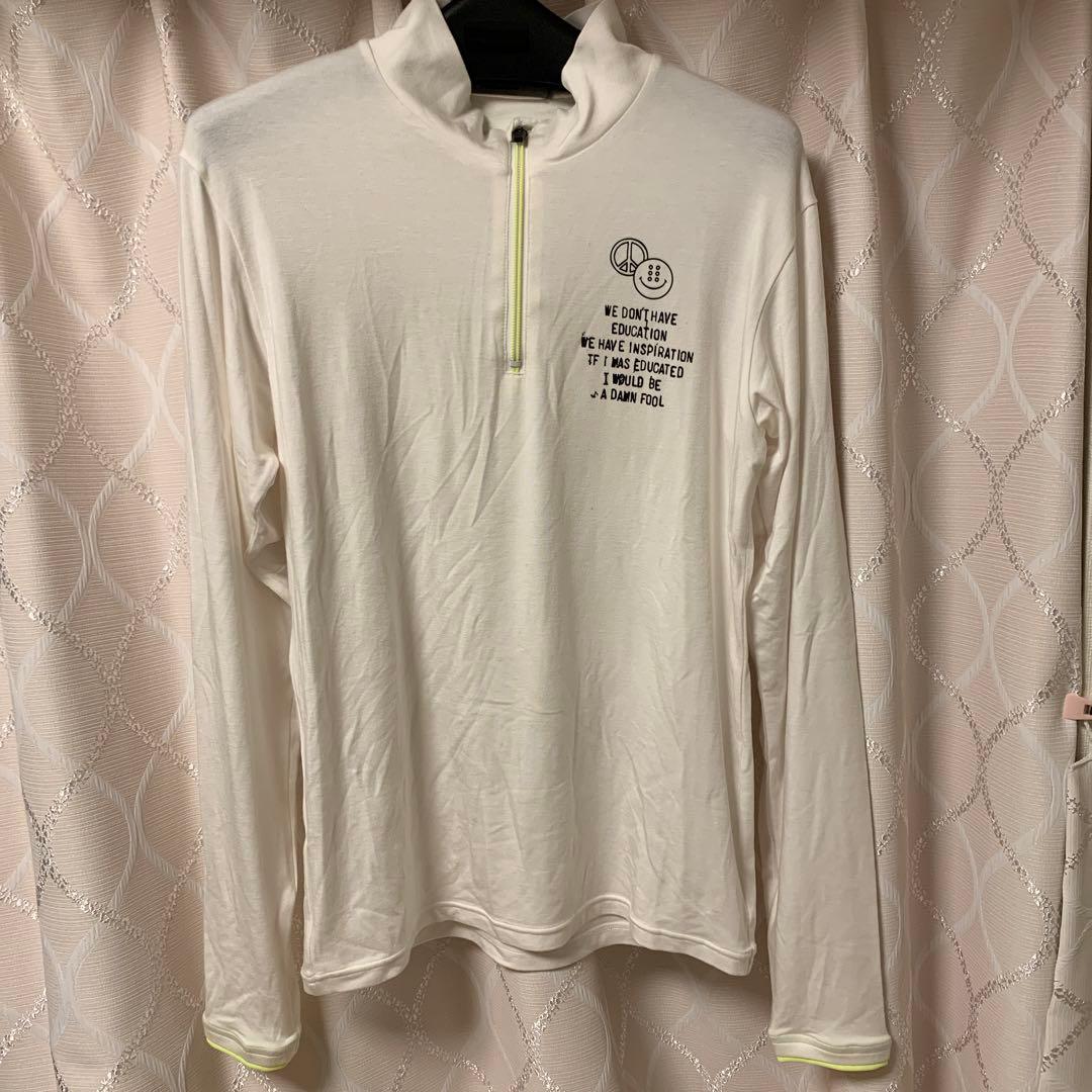 Russeluno ハーフジップシャツ サイズ4 ホワイト　メンズ