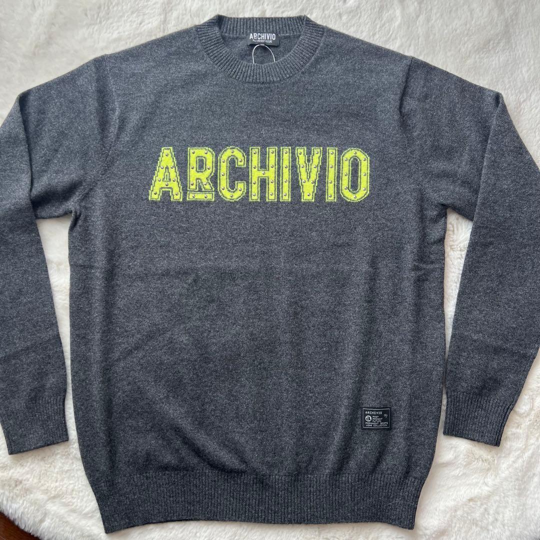 新品　アルチビオ　メンズ　カシミヤ100% ニット長袖プルオーバー　セーター