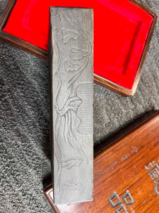 中国　硯　箱有り