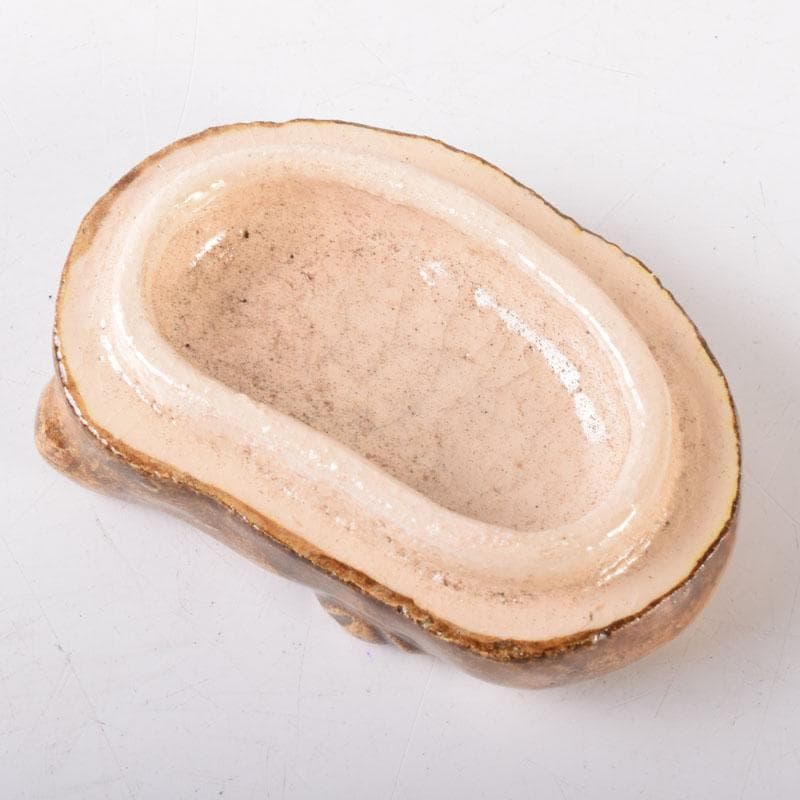 茶道具　楽焼　伊東桂楽作　旦入写　牛　香合　共箱　V　7477