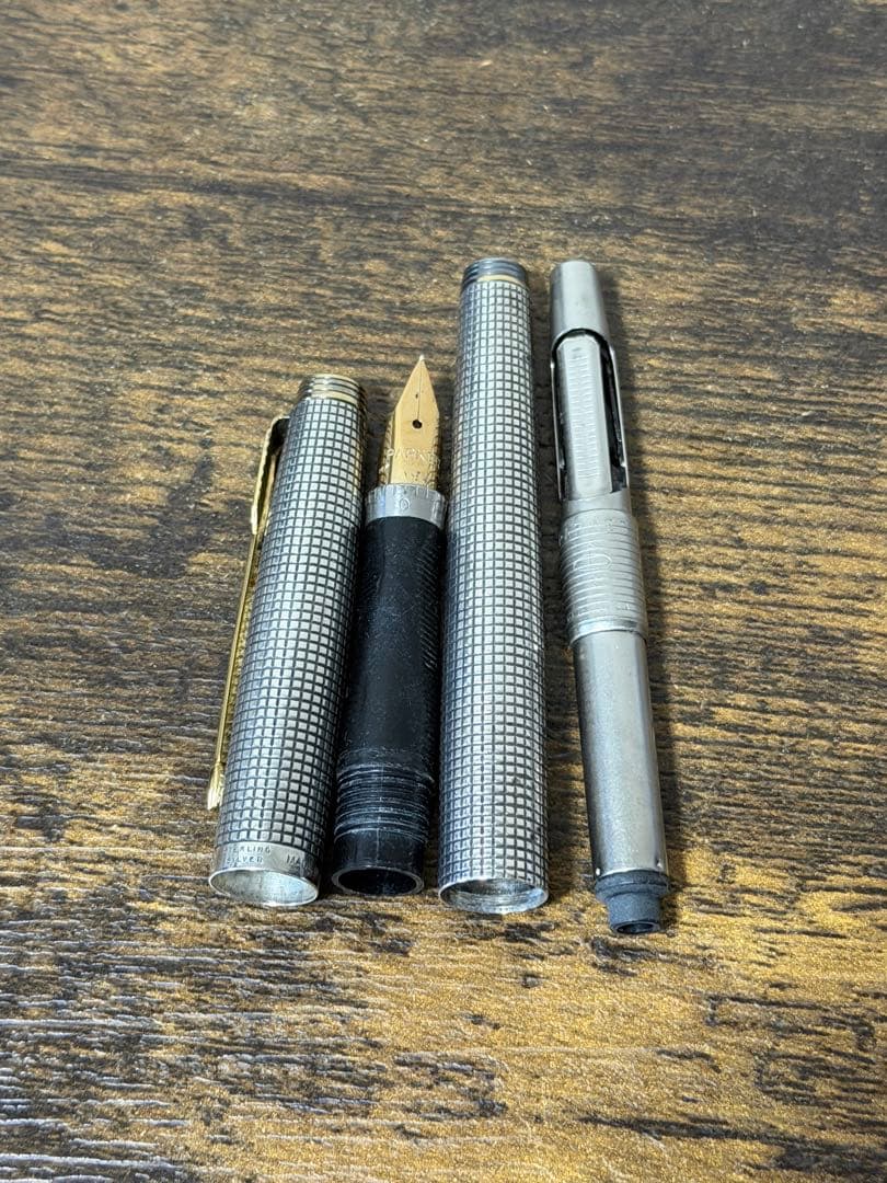 初期　字幅63 パーカー　75 万年筆　スターリングシルバー　細字