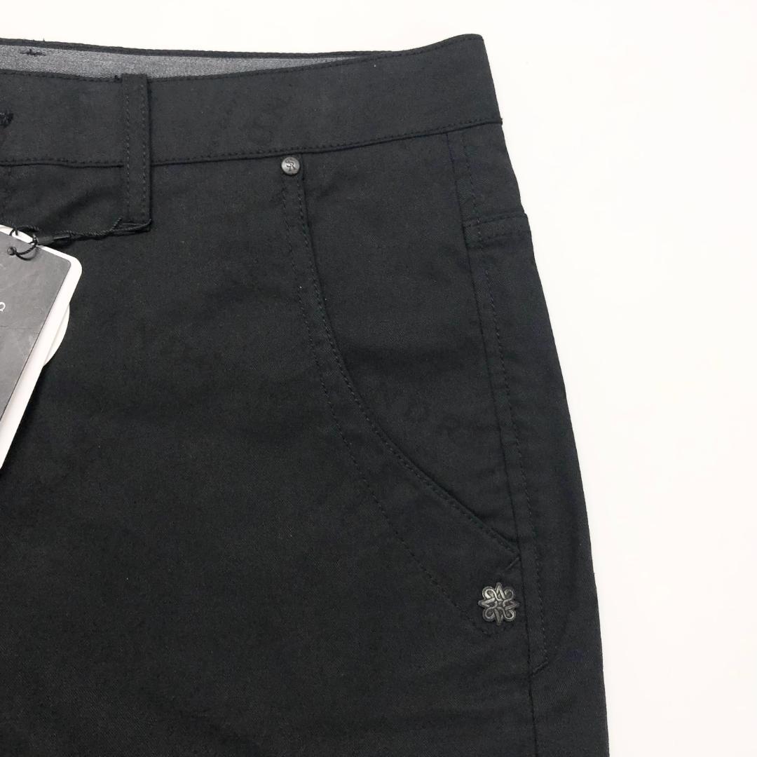 ○★新品未使用　St ANDREWS　クロッシングロゴジャガードパンツ　M　黒