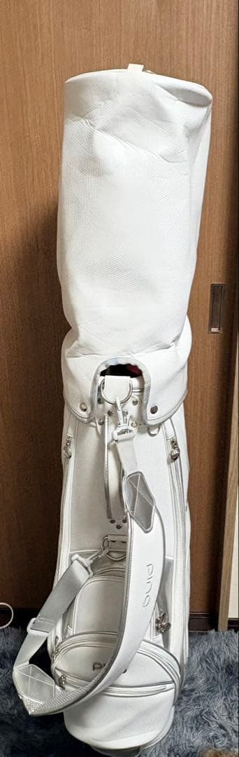 PING ホワイト キャディバッグ ダイヤモンドキルティング